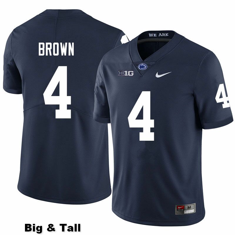 NCAA Nike Men's Penn State Nittany Lions Journey Brown #4 College Football Authentic Big & Tall Navy Stitched Jersey UOB7398MH